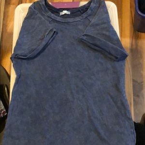 Blue short sleeve cotton tee